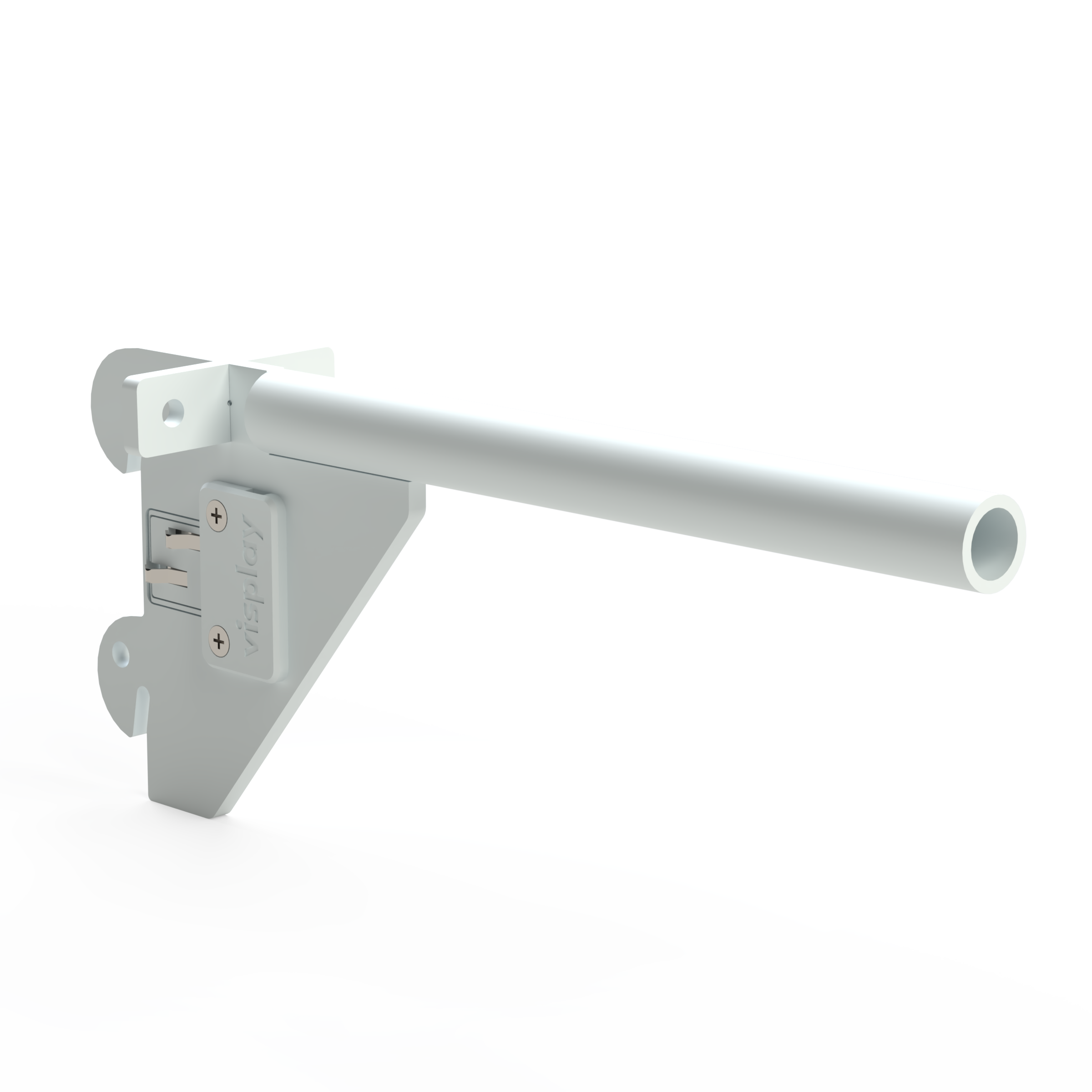 Product image (Bracket Ø 15 mm with single power adapter 24 V – elektrified, for wooden shelf)