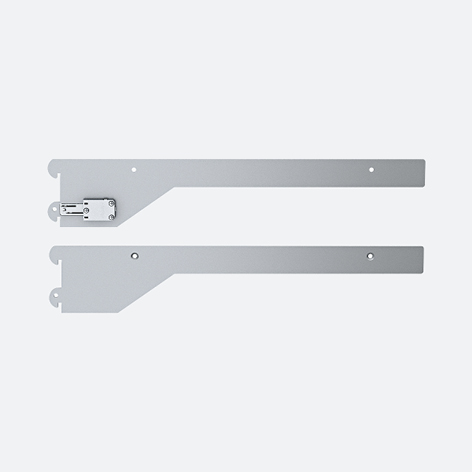 Product image (Brackets with single power adapter 24 V – for wooden shelf)