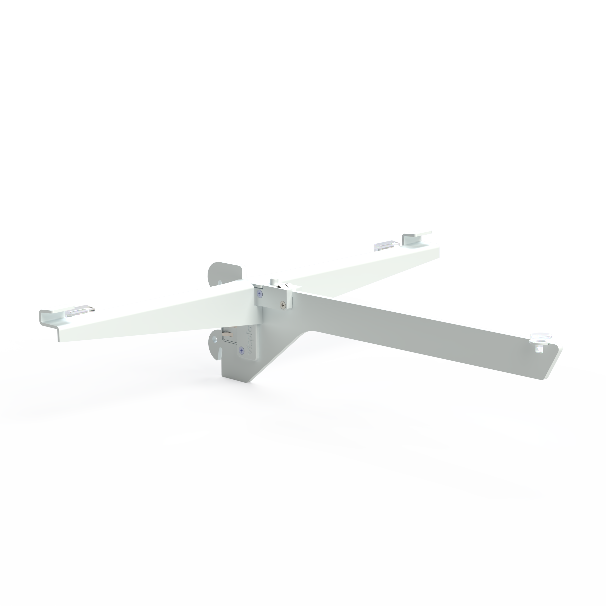 Product image (Einzelkonsole 25 x 4 mm mit Einzelstromadapter 24V – for wooden or glass shelf)