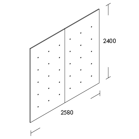 Technical drawing (Set of wooden panelling – single-sided, for Mono 20)