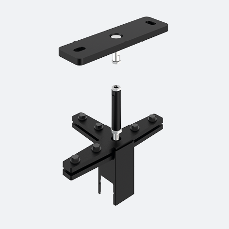 Product image (T connector – for 3 ceiling rails)