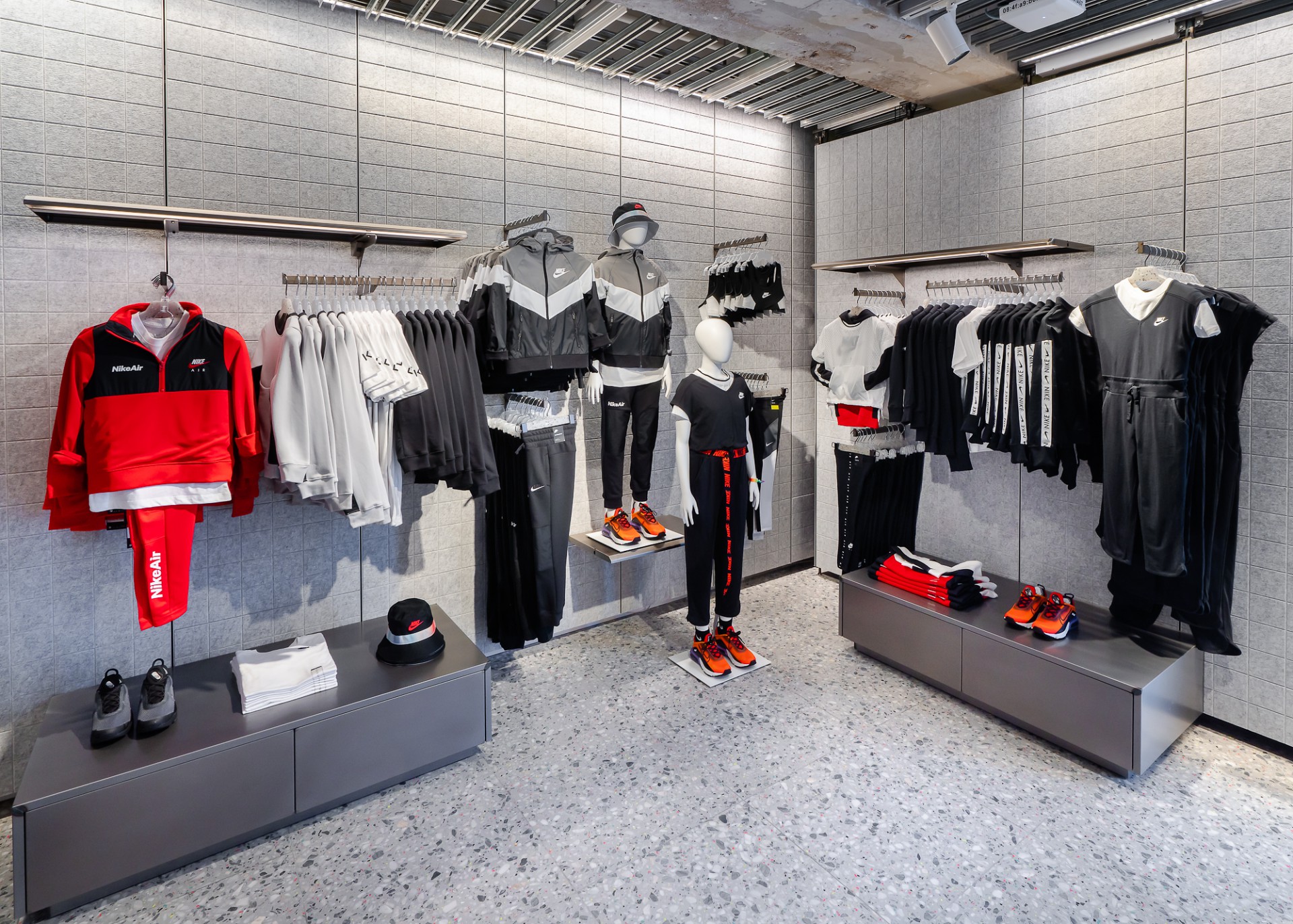 Store equipment of a sporting goods manufacturer.