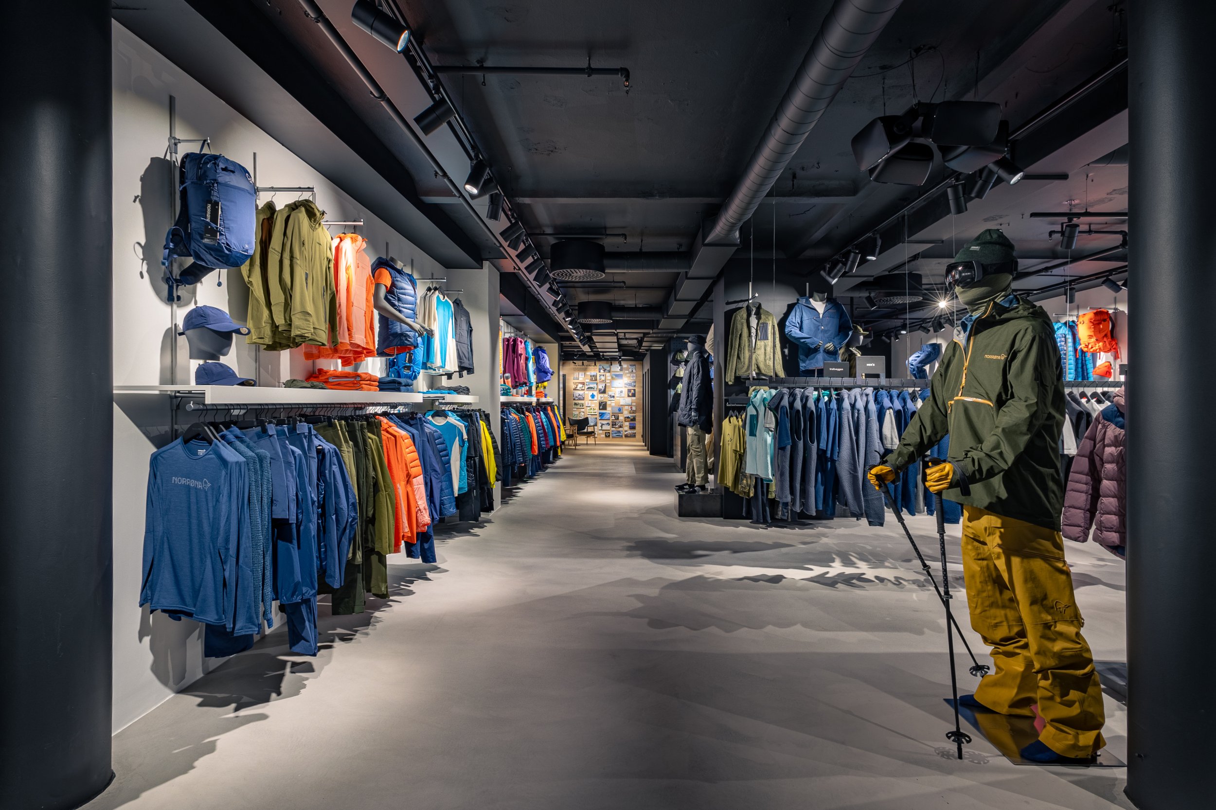 Interior view of Norrona's store in Gothenburg.