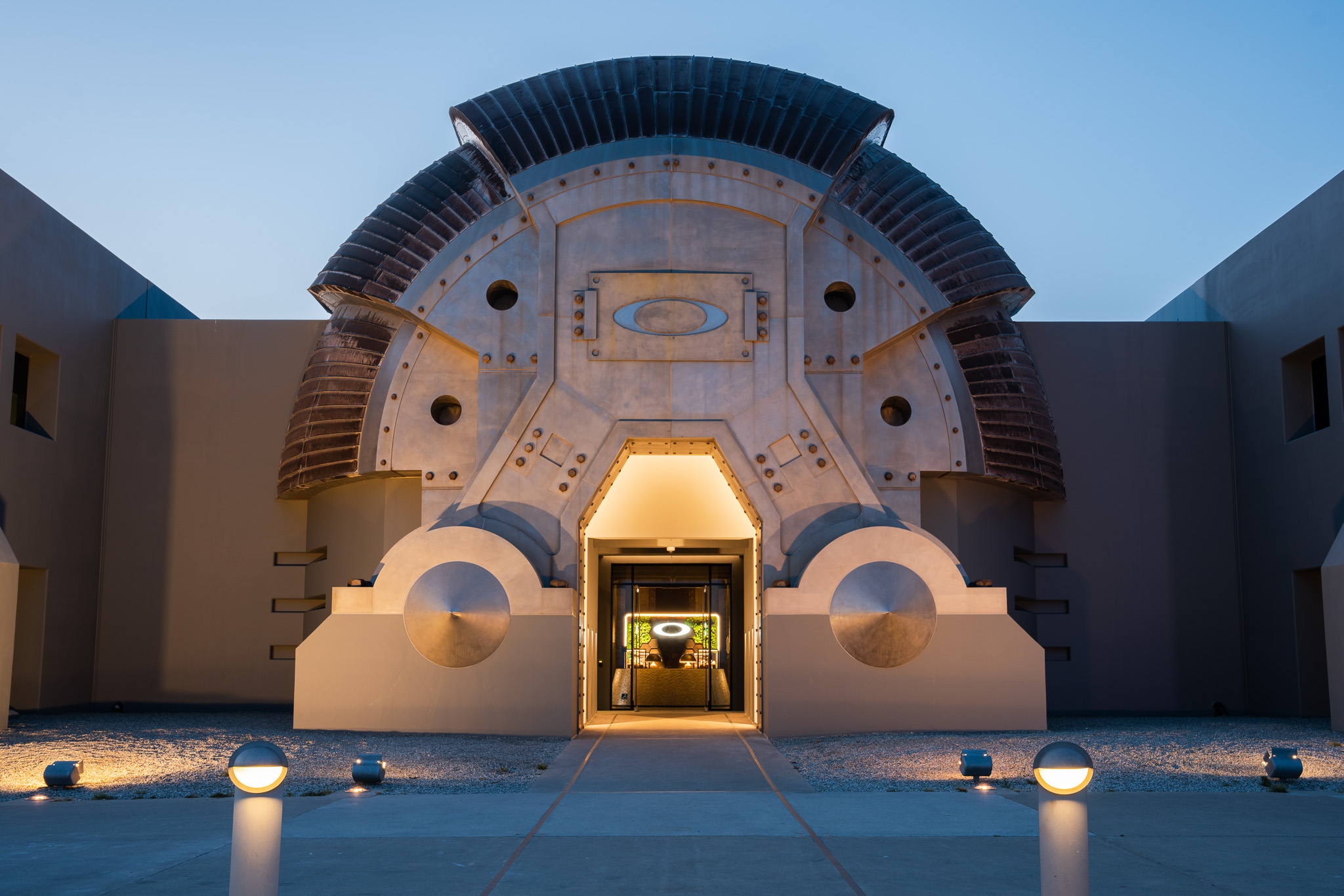 Entrance to Oakley's Headquarters in Foothill Ranch, California.