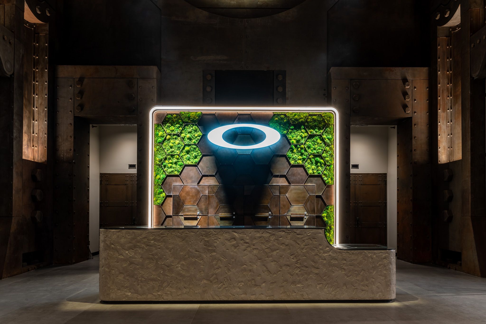 Entrance area of the Oakley headquarters in California.