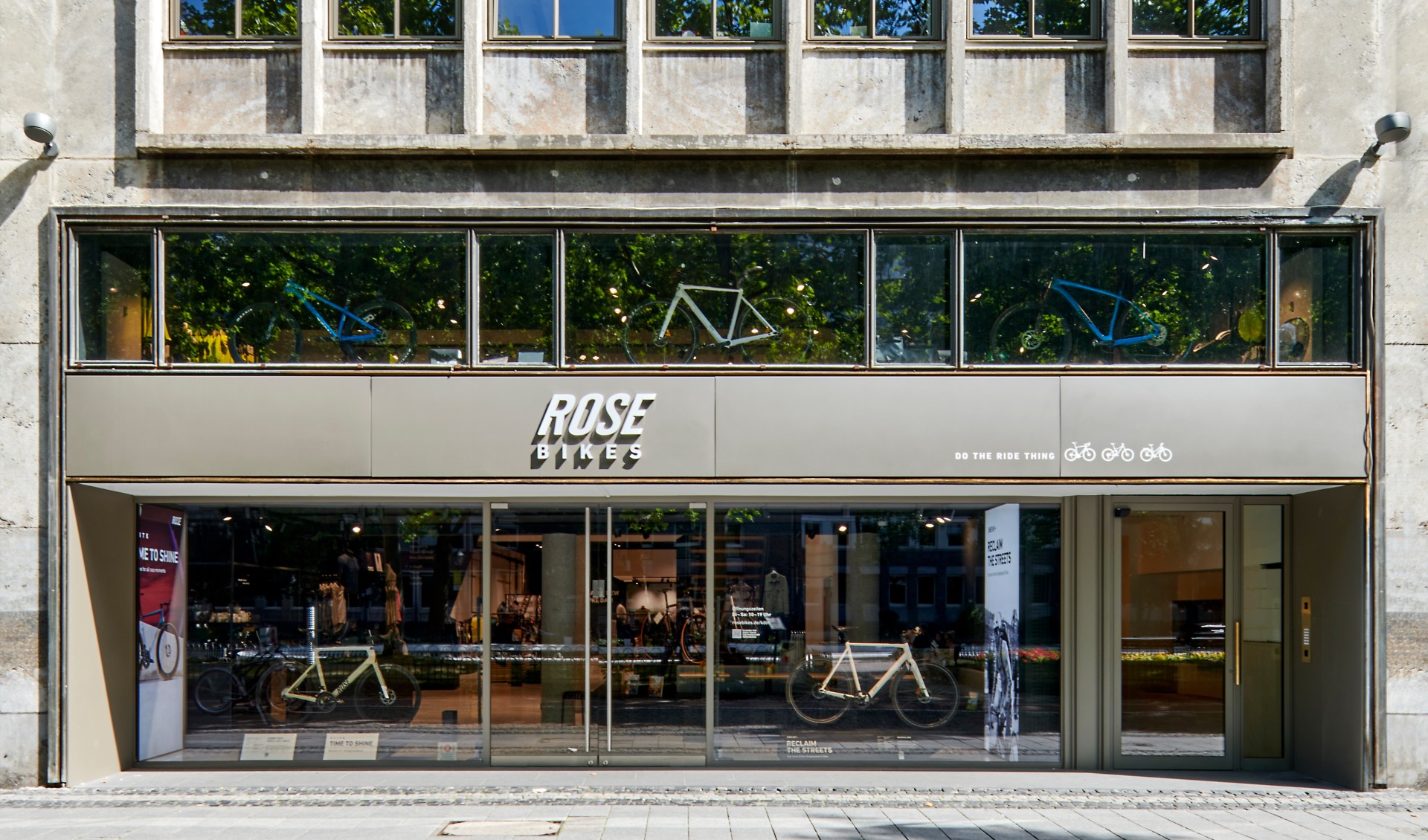 The exterior facade of the bike store Rose Bike.